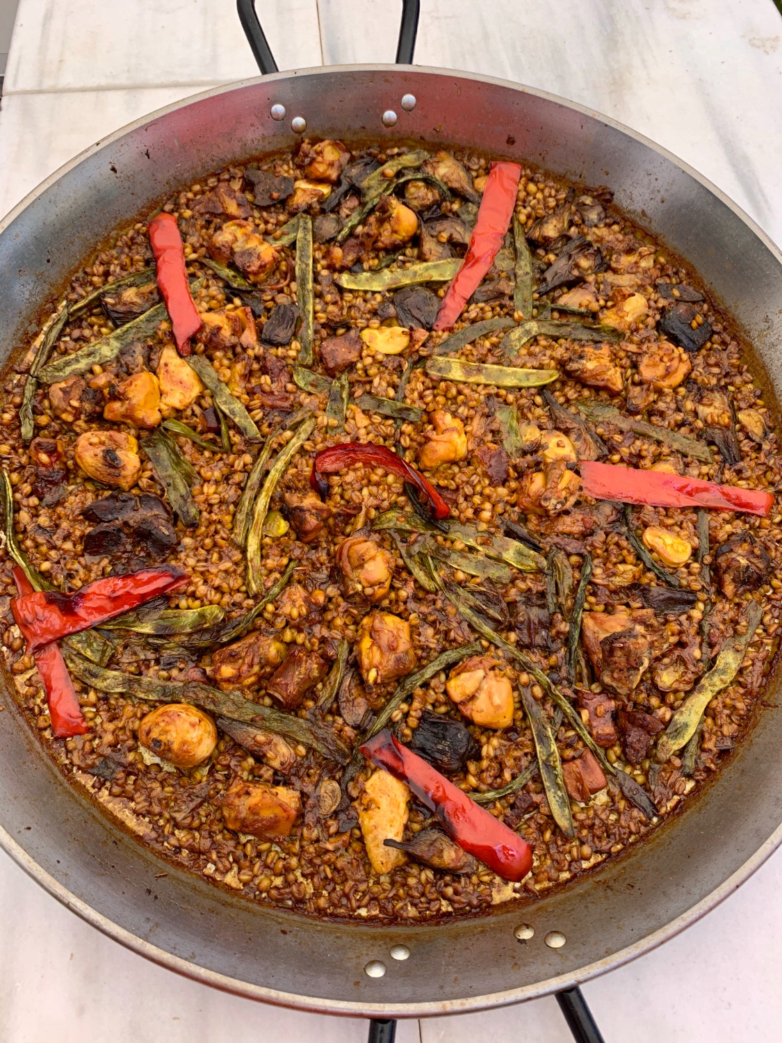Paella de trigo